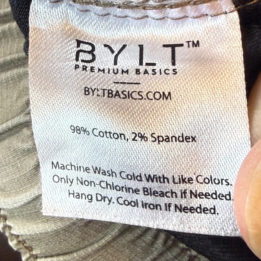 BYLT Premium Basics Mens Everyday Pant Taupe Brown Stretch Drawstring Waist M